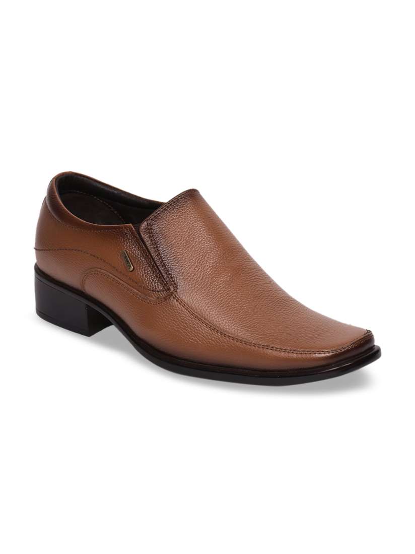 Buy Fortune By Liberty Men Tan Solid Leather Formal Slip On Shoes Formal Shoes for Men 15474072 Myntra