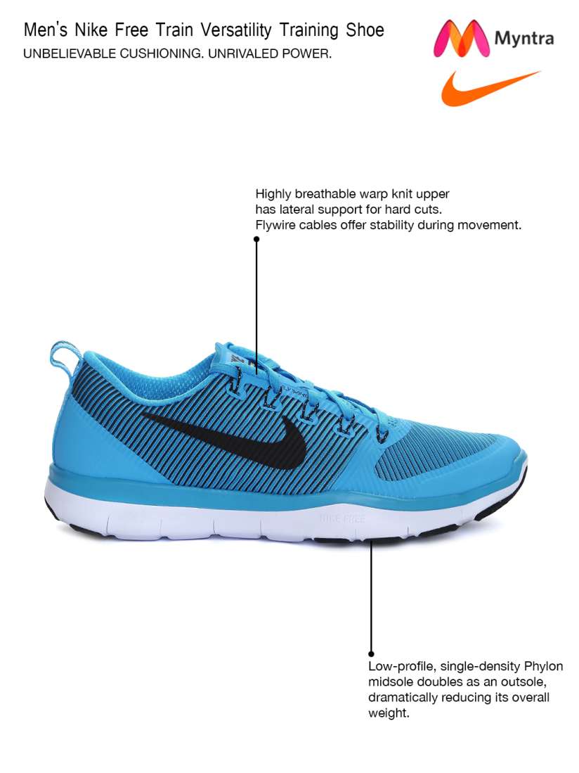 Buy Nike Men Blue Free Train Versatility Training Shoes Sports Shoes for Men 1547926 Myntra