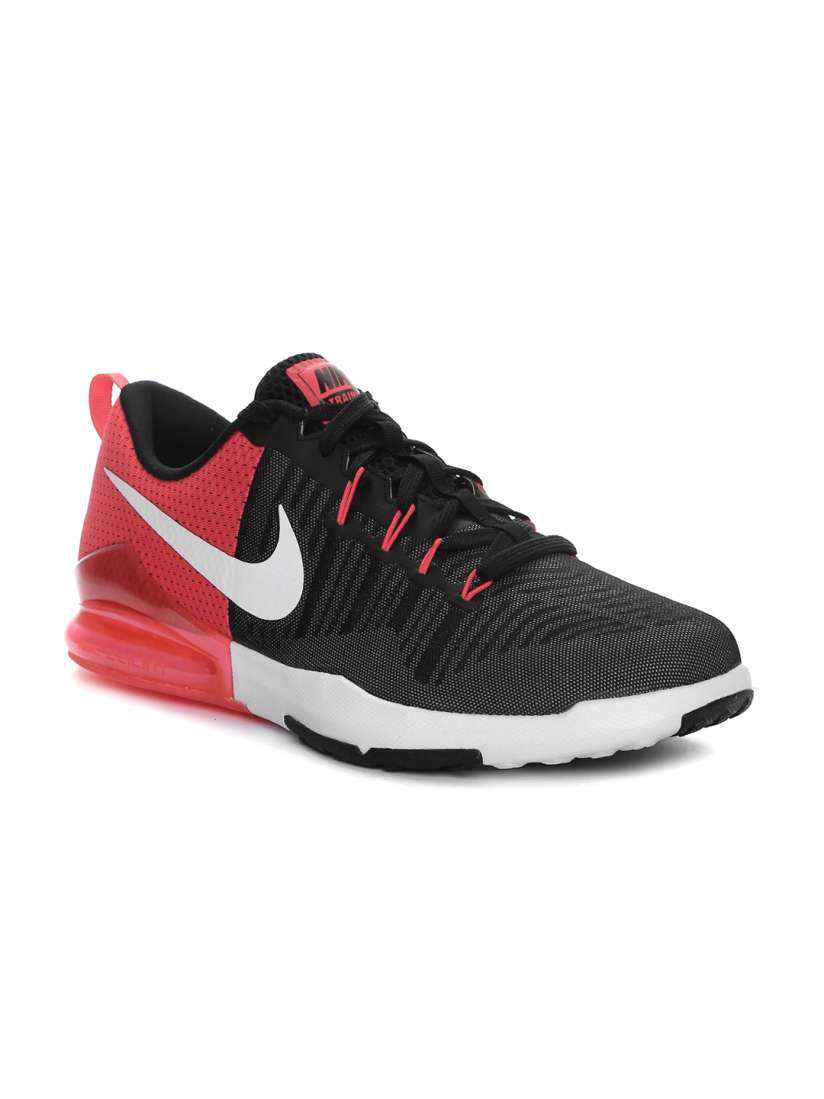 Nike training shoes red and black sales