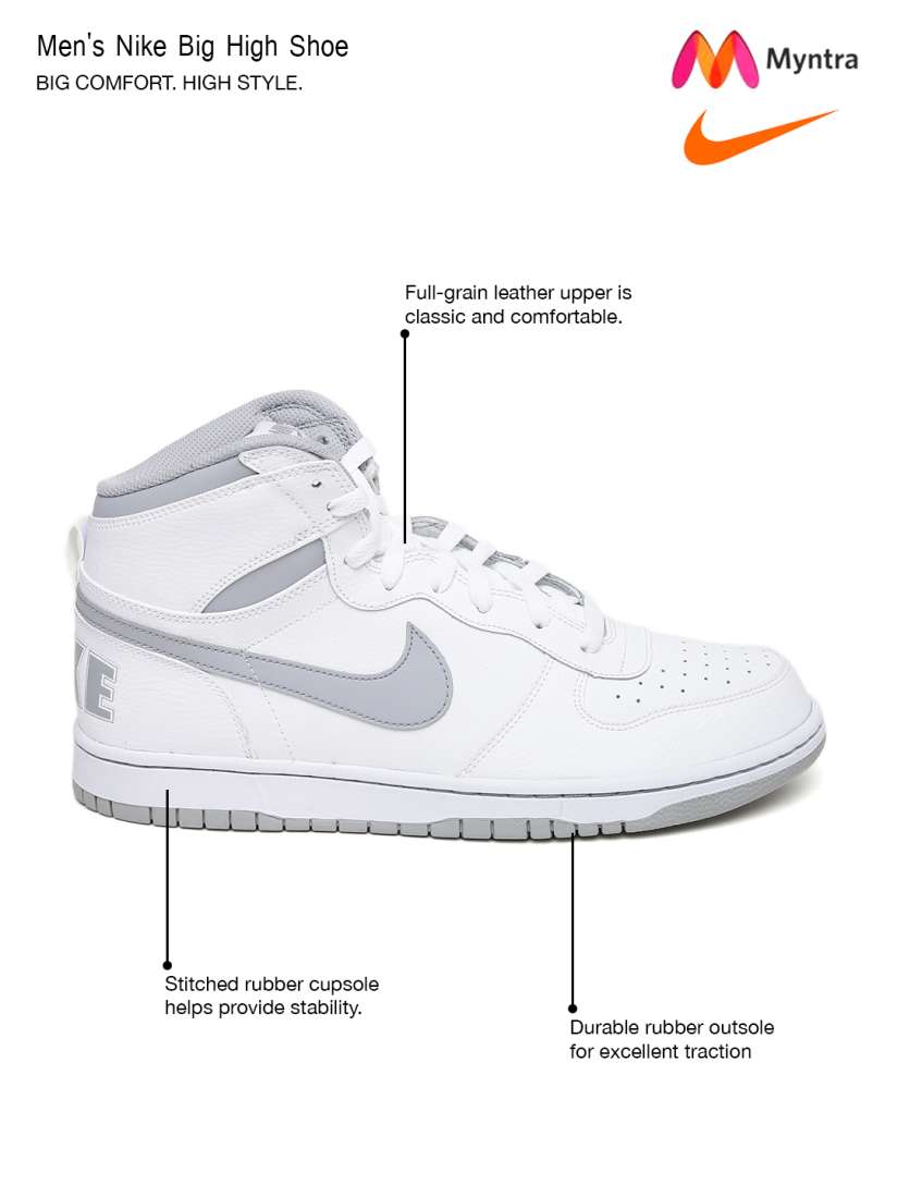 Men's nike white high top sneakers outlet