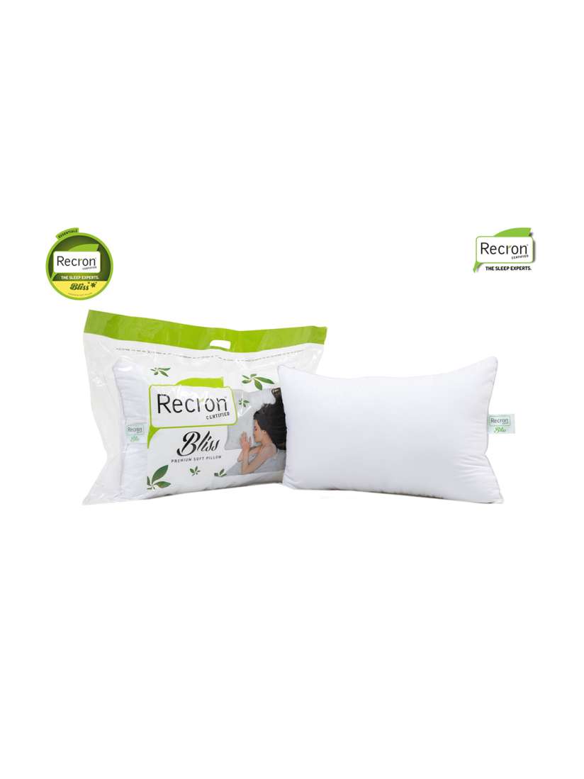 Buy Recron Certified White Solid Bliss Sleep Pillow Pillows for Unisex 15494160 Myntra