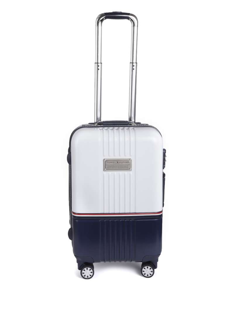 Buy Tommy Hilfiger White Navy Blue Hard Luggage Trolley Bag Trolley Bag for Unisex 15494264 Myntra