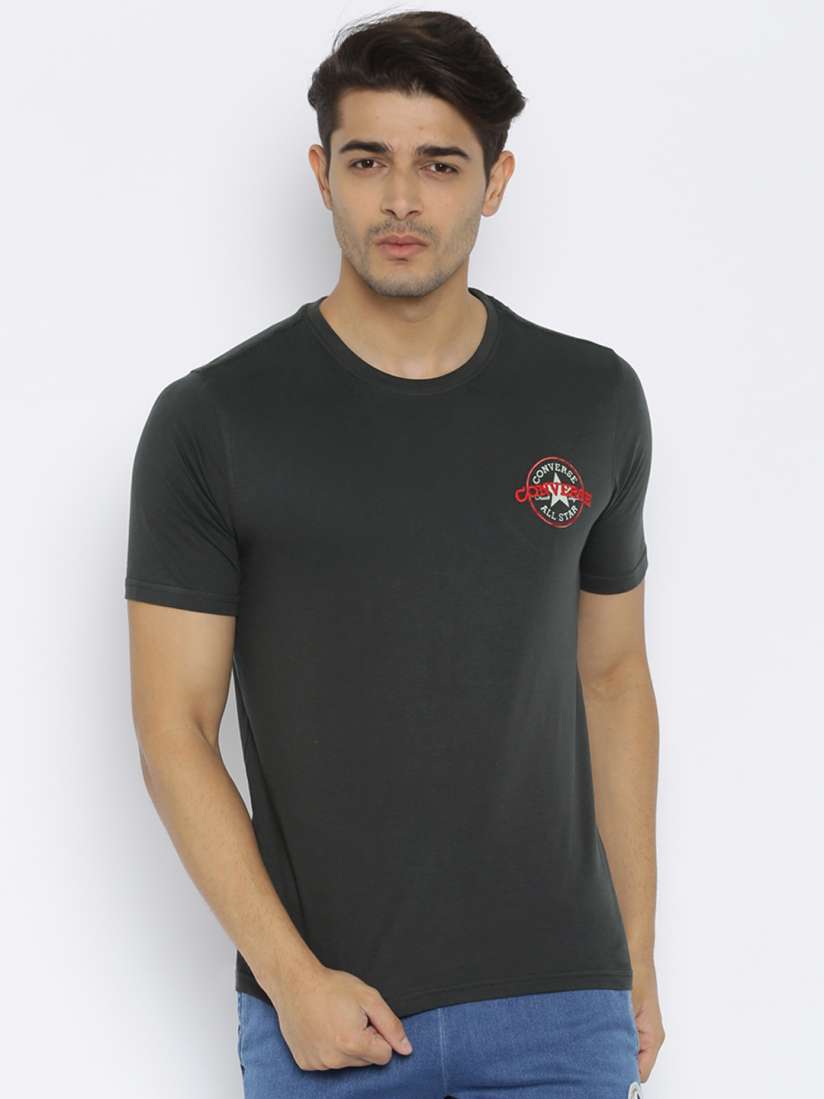 Buy Converse Men Charcoal Grey T shirt Tshirts for Men 1549498 Myntra