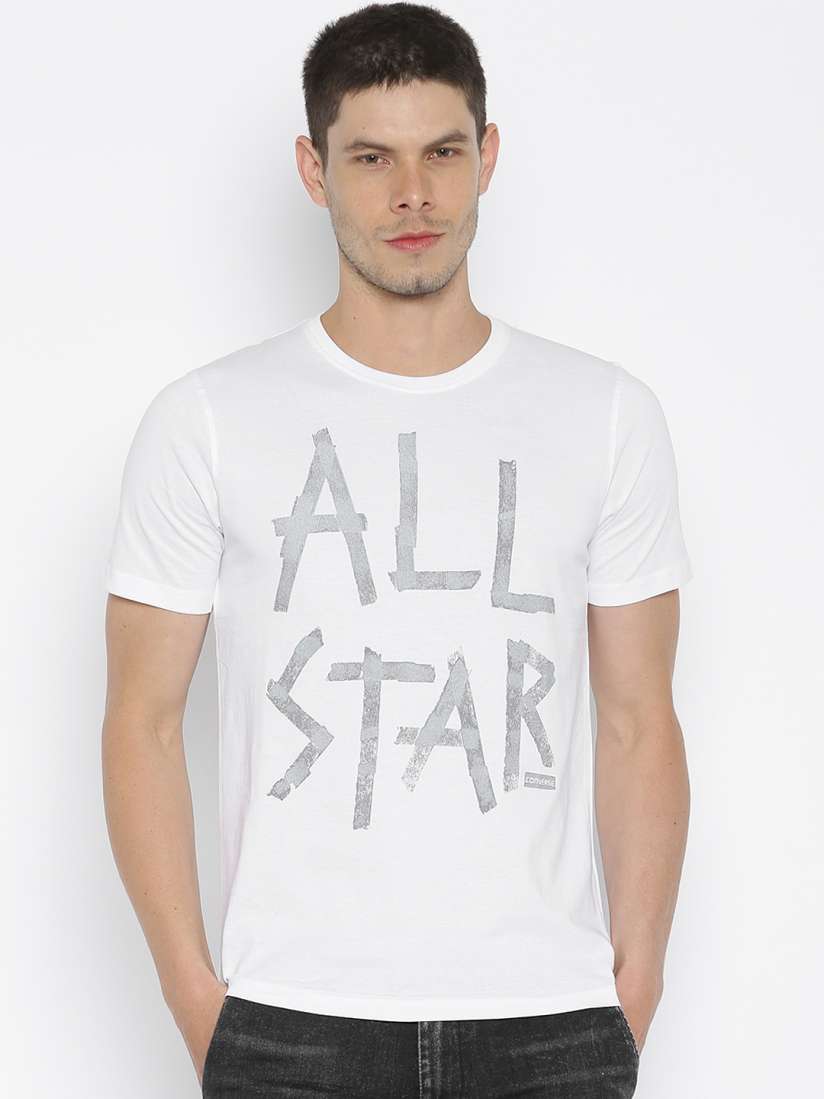 Buy Converse Men White Printed T shirt Tshirts for Men 1549511 Myntra