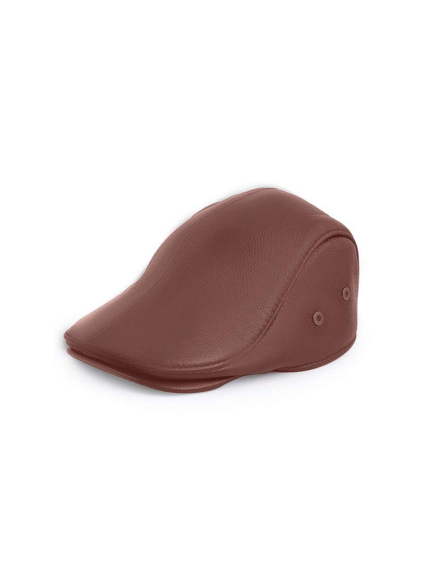 Leather ascot cap on sale