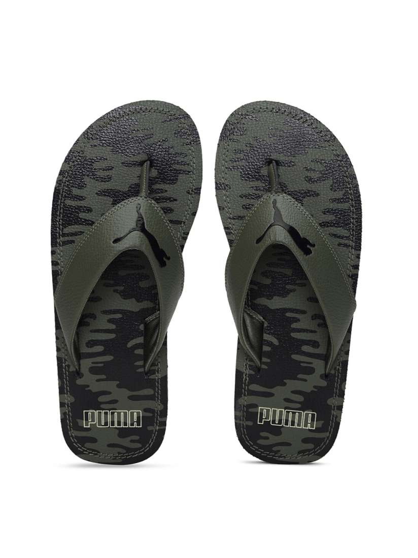 Buy Puma Men Green Black Camouflage Printed Slip On Flip Flops for Men 15503190 Myntra