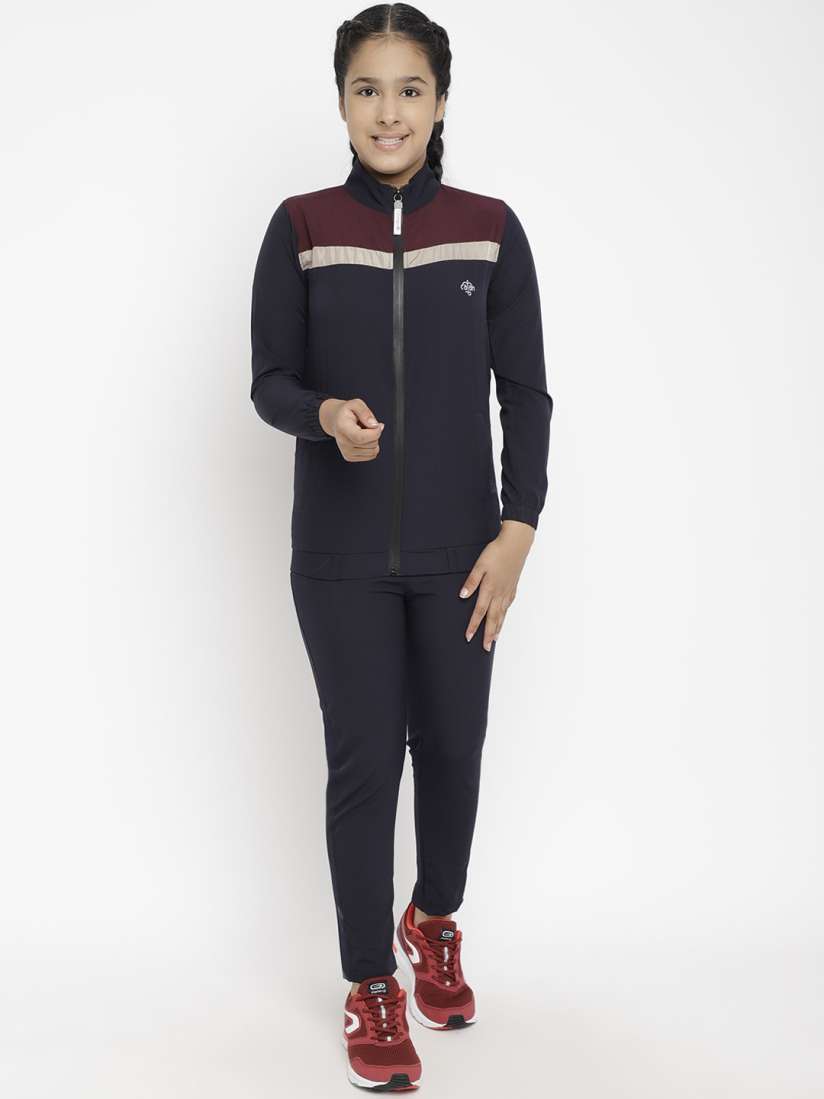 Buy CHIMPRALA Girls Navy Blue Solid Tracksuit Tracksuits for Girls 15505516 Myntra