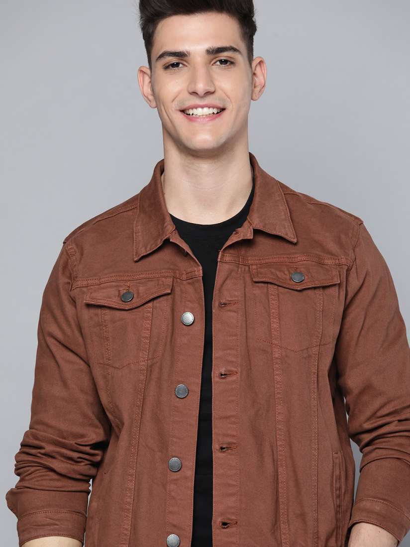Buy Mast Harbour Men Brown Denim Jacket Jackets for Men 15507874 Myntra