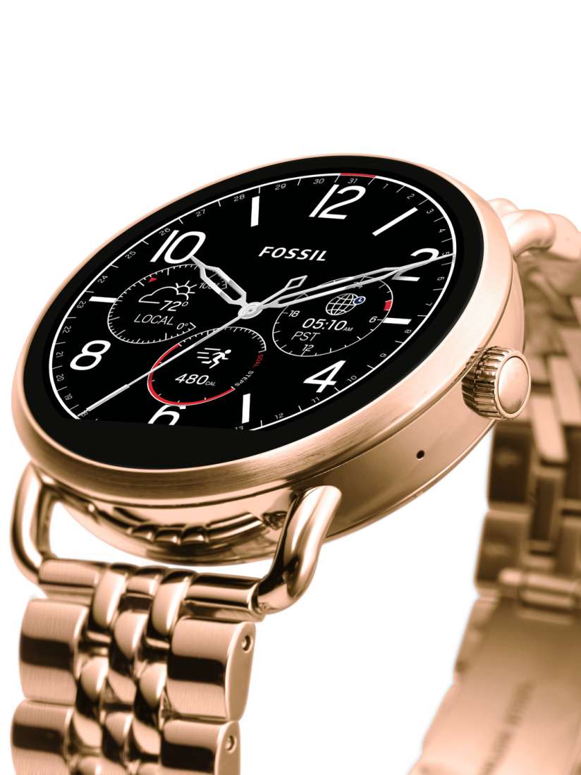 Fossil q wander rose outlet