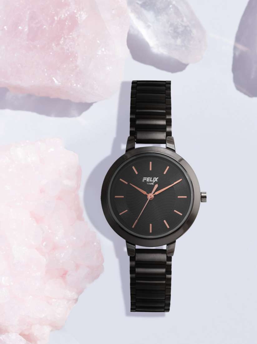 Buy FELIX Women Black Stainless Steel Bracelet Style Analogue Watch F90205LBBK Watches for Women 15522054 Myntra