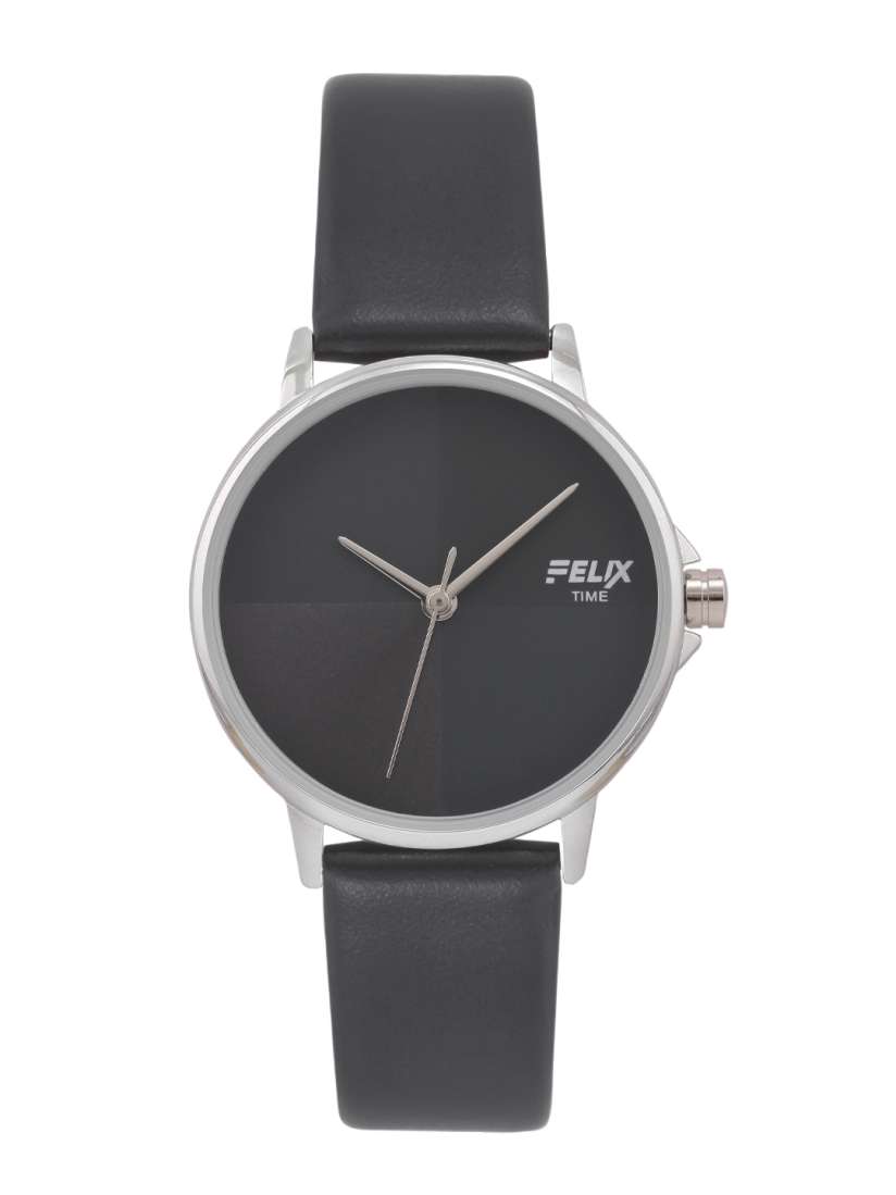 Buy FELIX Women Black Dial Black Leather Straps Analogue Watch Watches for Women 15522498 Myntra