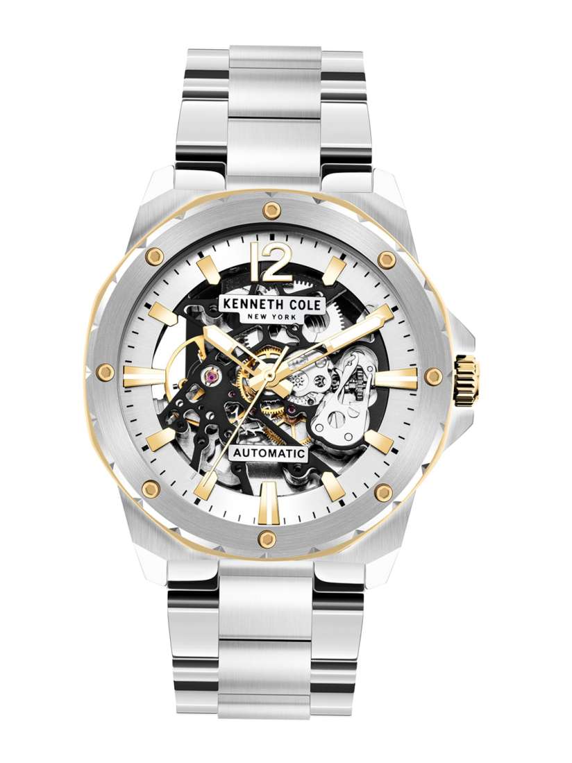 Buy Kenneth Cole Men White Skeleton Dial Steel Toned Analogue Watch KCWGL2104202MN Watches for Men 15524254 Myntra