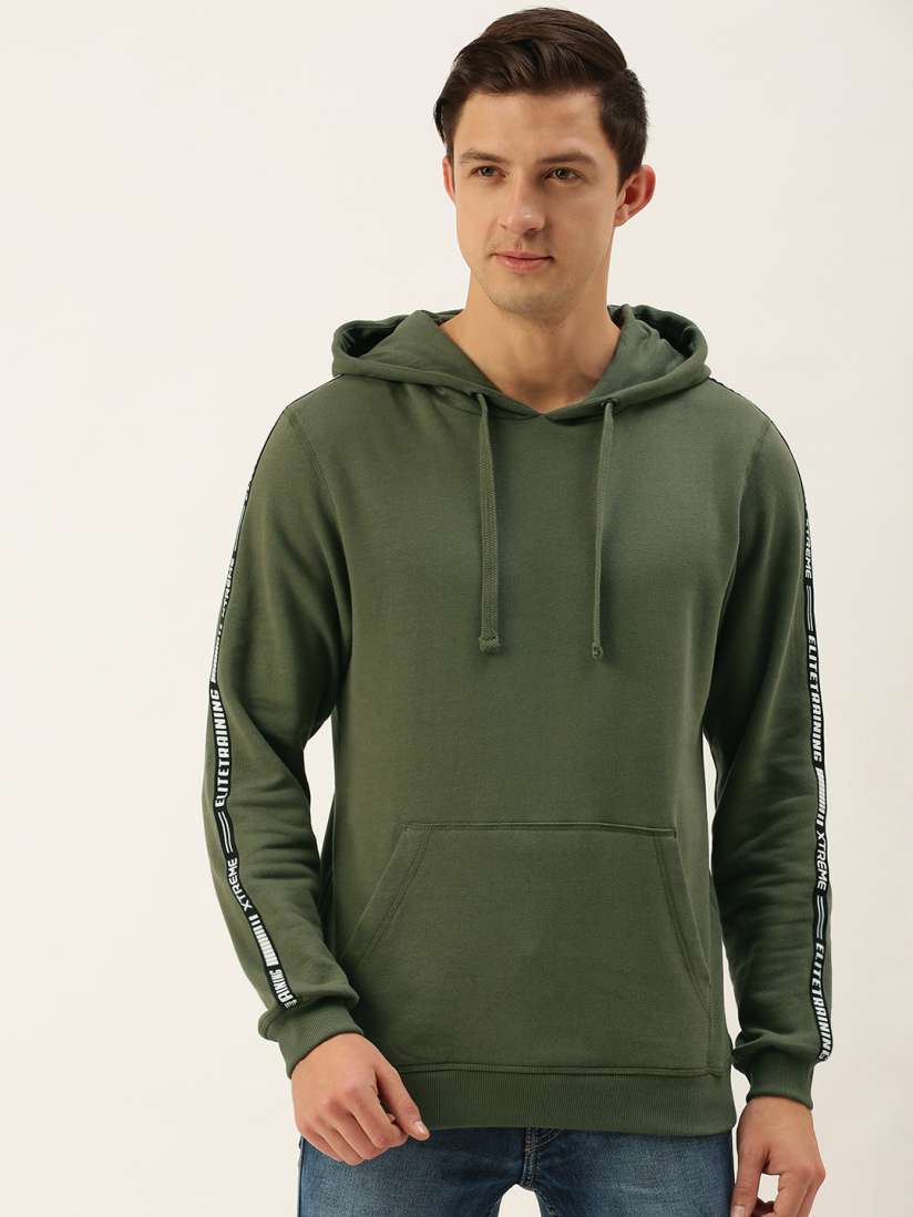 Buy Flying Machine Men Green Typographic Printed Hooded Sweatshirt Sweatshirts for Men 15526458 Myntra