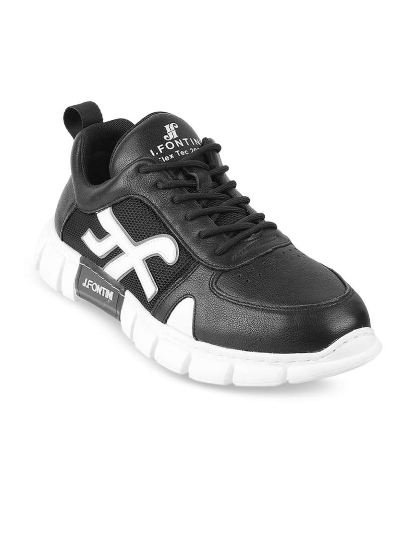 Buy J FONTINI Men Black White Printed Sneakers Casual Shoes for Men 15526658 Myntra
