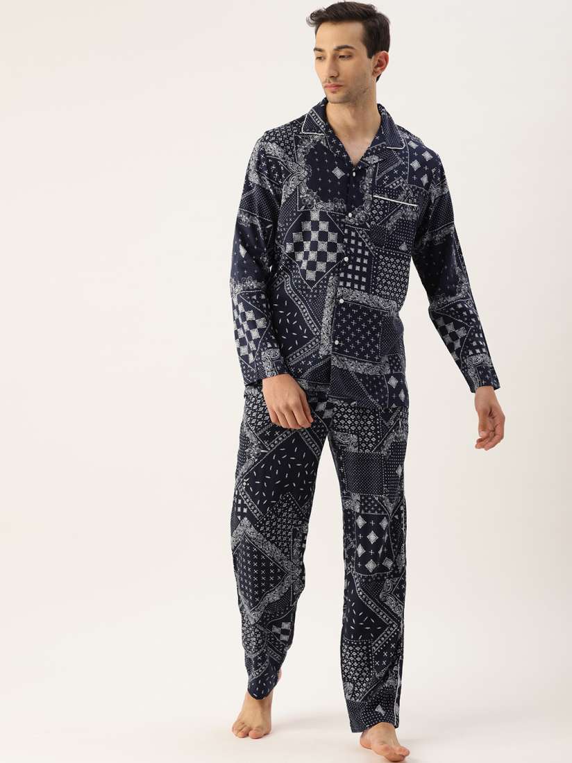 Printed night suit men online