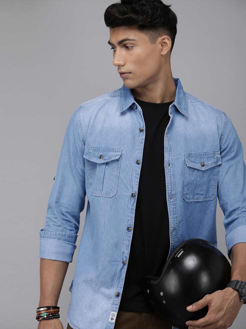 Myntra denim shirts clearance
