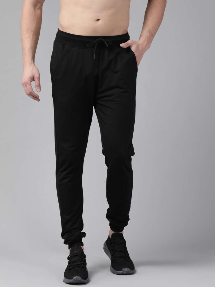 Buy Roadster Men Black Solid Knitted Relaxed Fit Joggers Track Pants for Men 15568354 Myntra