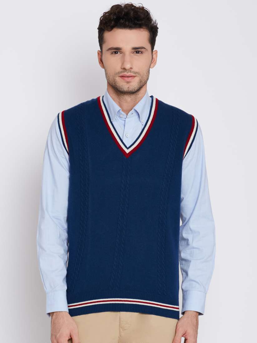 Buy Blackberrys Men Navy Cable Knit Sweater Sweaters for Men 1556887 Myntra