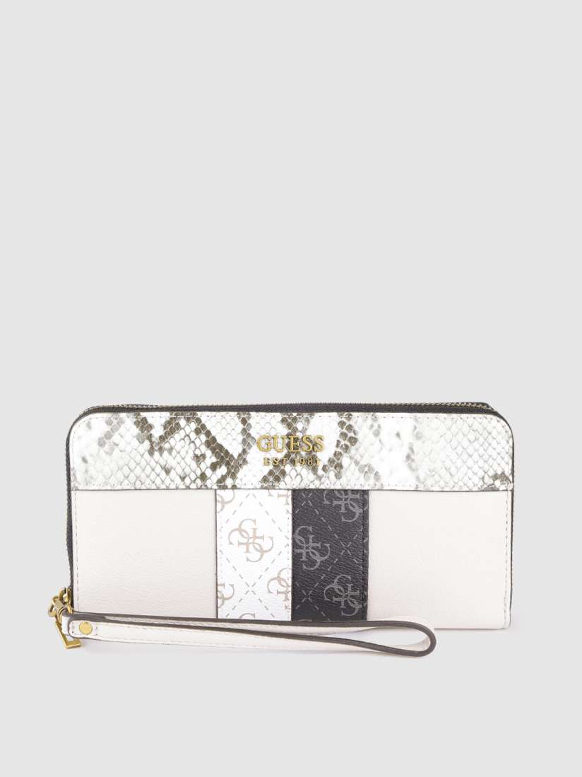 Buy GUESS Women Nude Coloured Grey Snakeskin Textured Zip Around Wallet Wallets for Women 15571274 Myntra
