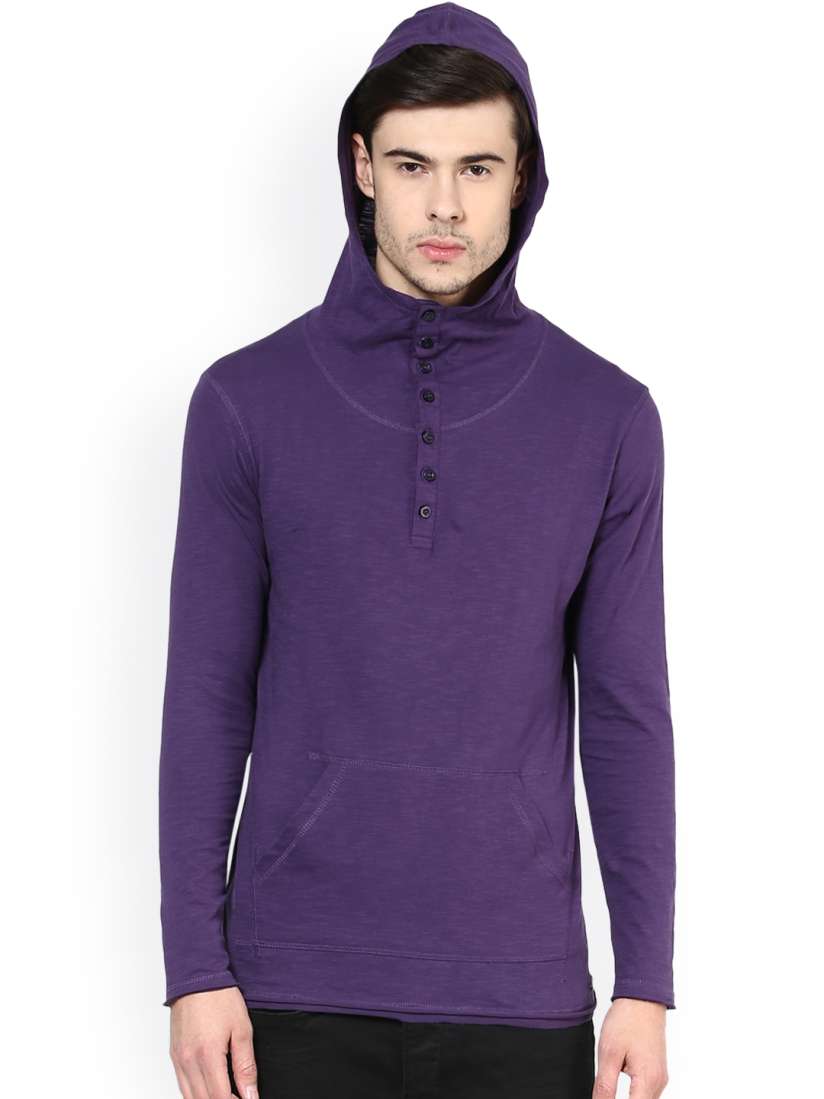 Hooded t shirt myntra clearance