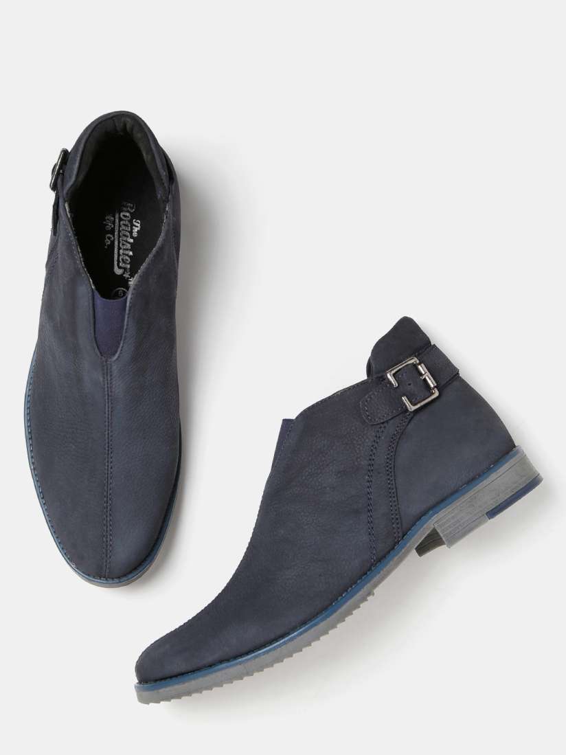 Roadster navy blue boots outlet