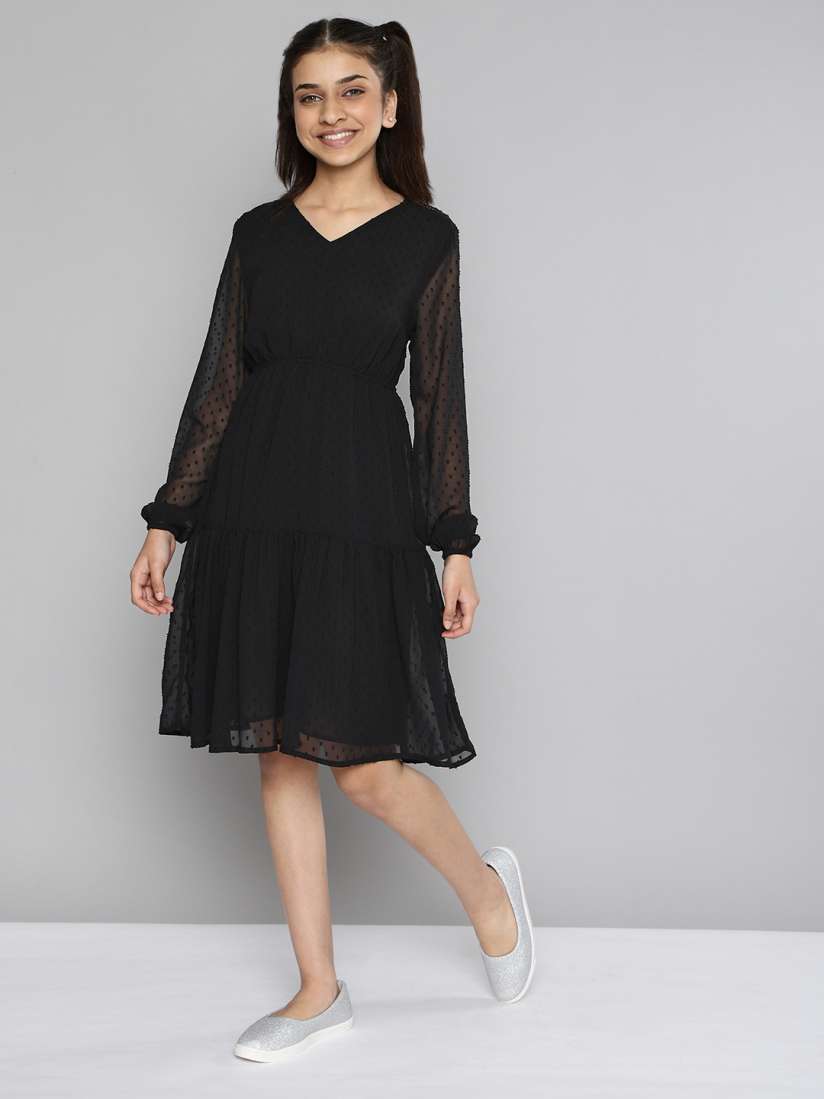 Girls black maxi dress discount
