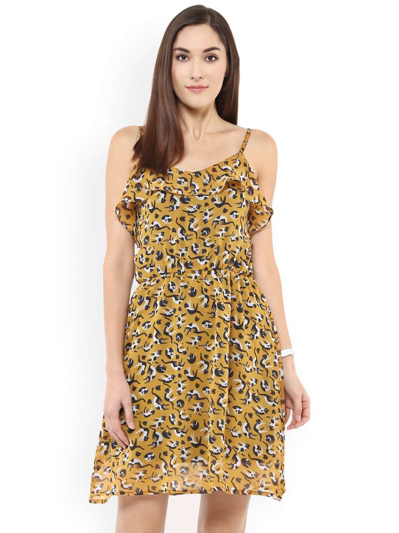 Zima leto mustard dress outlet