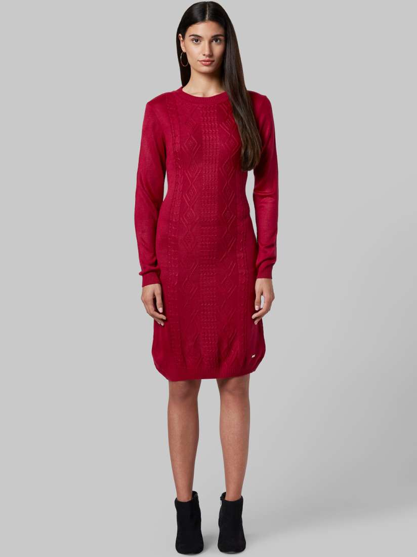 Buy Park Avenue Woman Red Sweater Dress Dresses for Women 15602280 Myntra