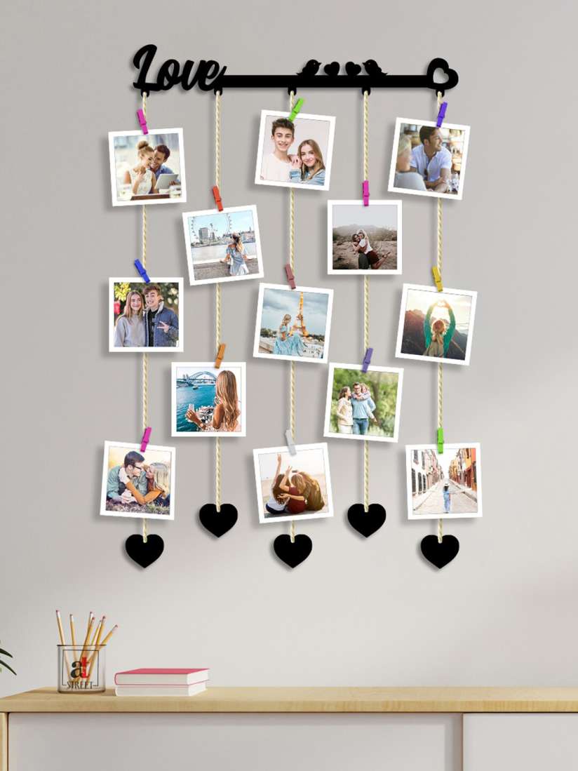 Buy Art Street Black Love Clip Photo Collage Hanging Frame Photo Frames for Unisex 15603524 Myntra