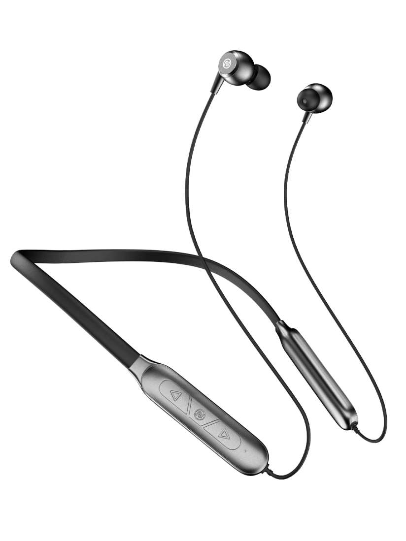 Buy NOISE Nerve Bluetooth Wireless Neckband Earphones with Mic Carbon Black Headphones for Unisex 15611046 Myntra