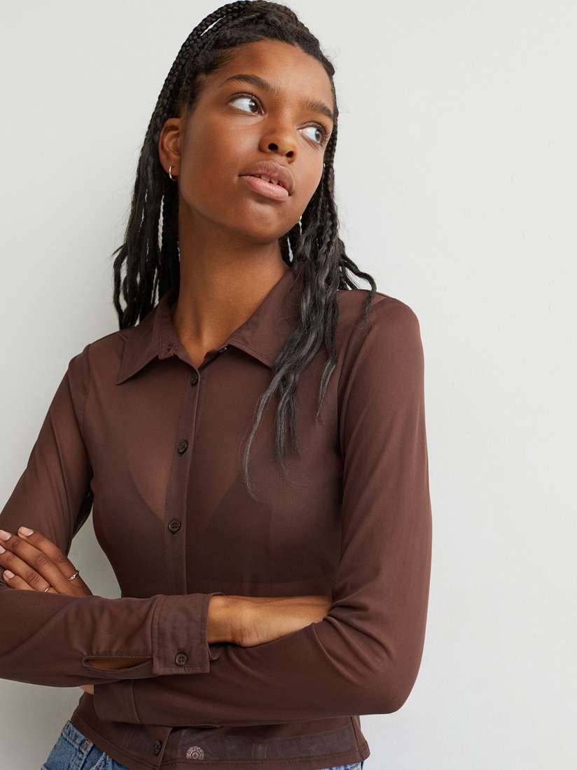 Mesh shirt womens sale