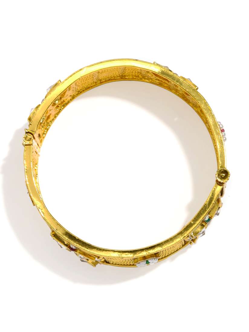 Buy Sukkhi Set Of 2 Antique Gold Plated Embellished Bangles Bangle for Women 1561277 Myntra