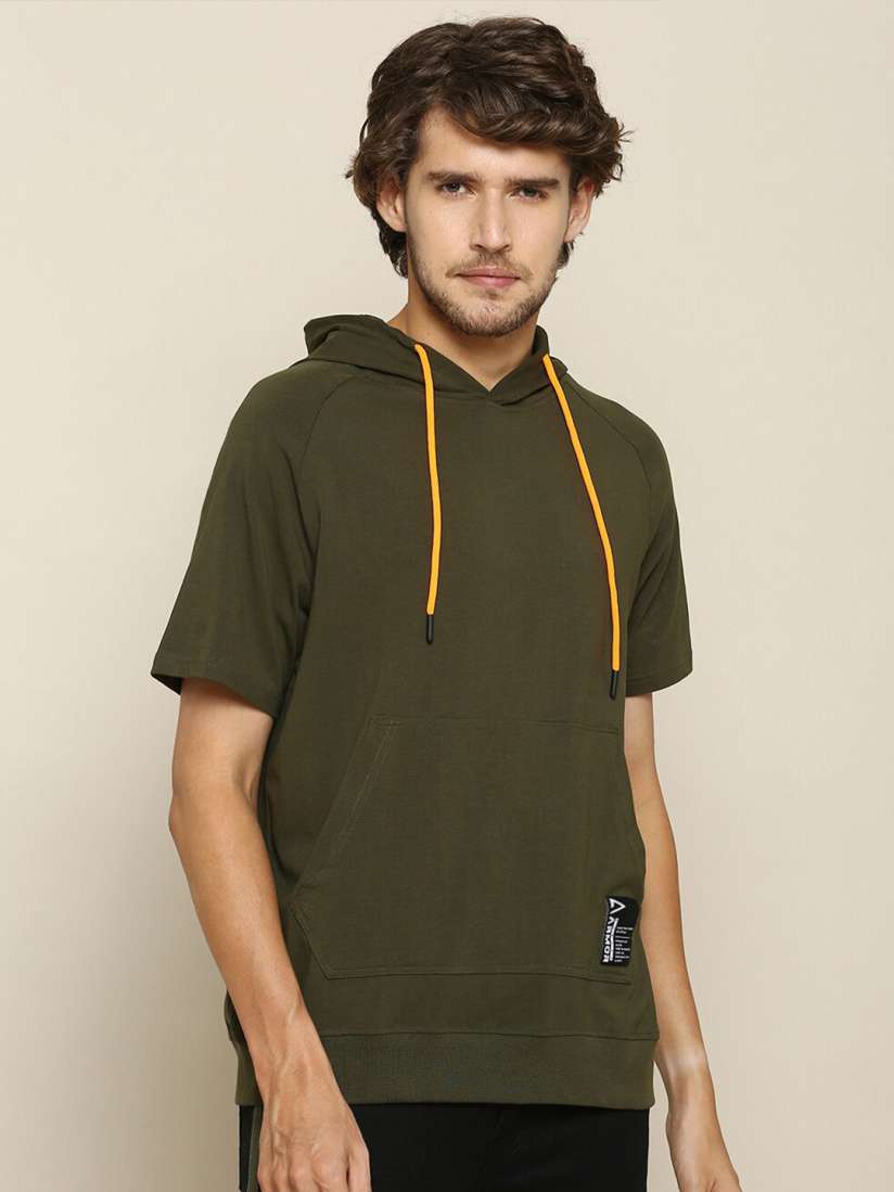 Buy Street Armor by Pantaloons Men Green Hooded T shirt Tshirts for Men 15617104 Myntra