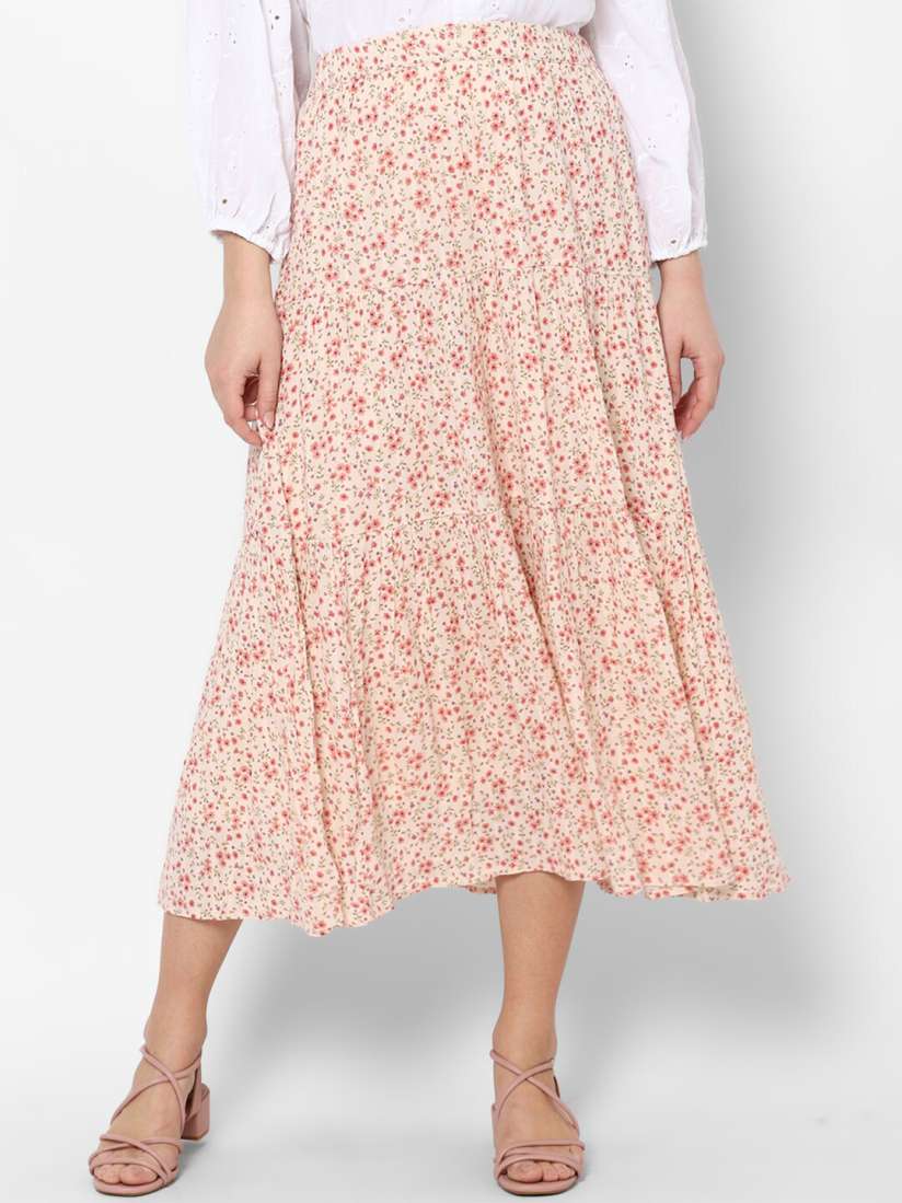 Buy AMERICAN EAGLE OUTFITTERS Women Pink Purple Printed Flared Midi Skirt Skirts for Women 15622314 Myntra