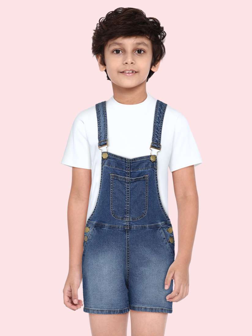 Boys denim dungaree shorts on sale