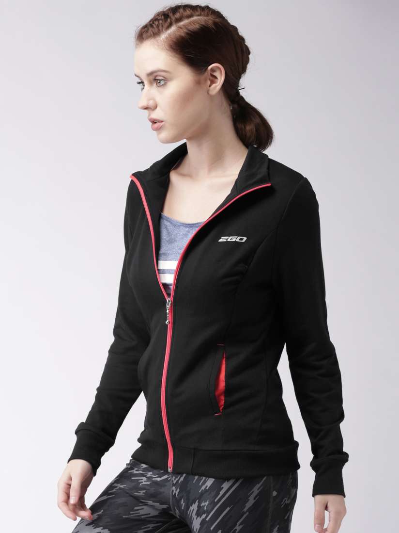 Buy 2GO Black Sporty Jacket Jackets for Women 1563491 Myntra