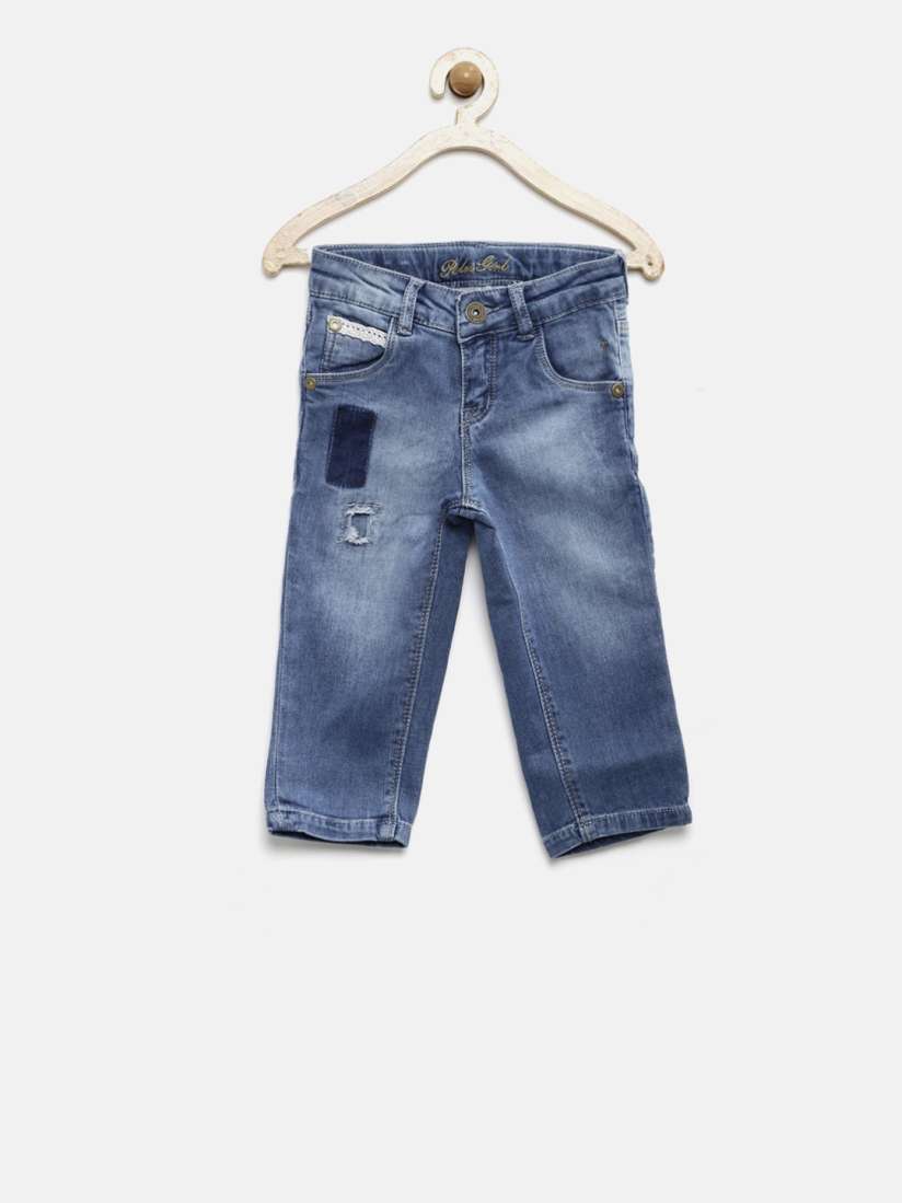 Denim capris for girls new arrivals