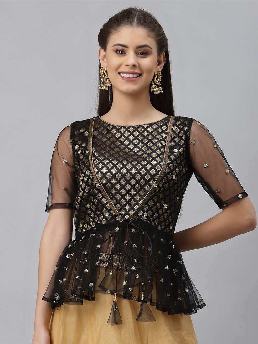 net peplum top