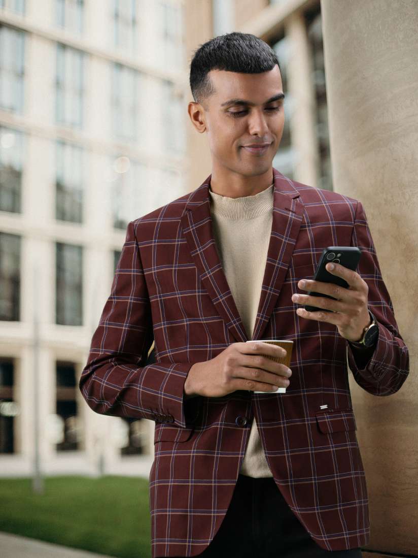 Van heusen maroon blazer outlet