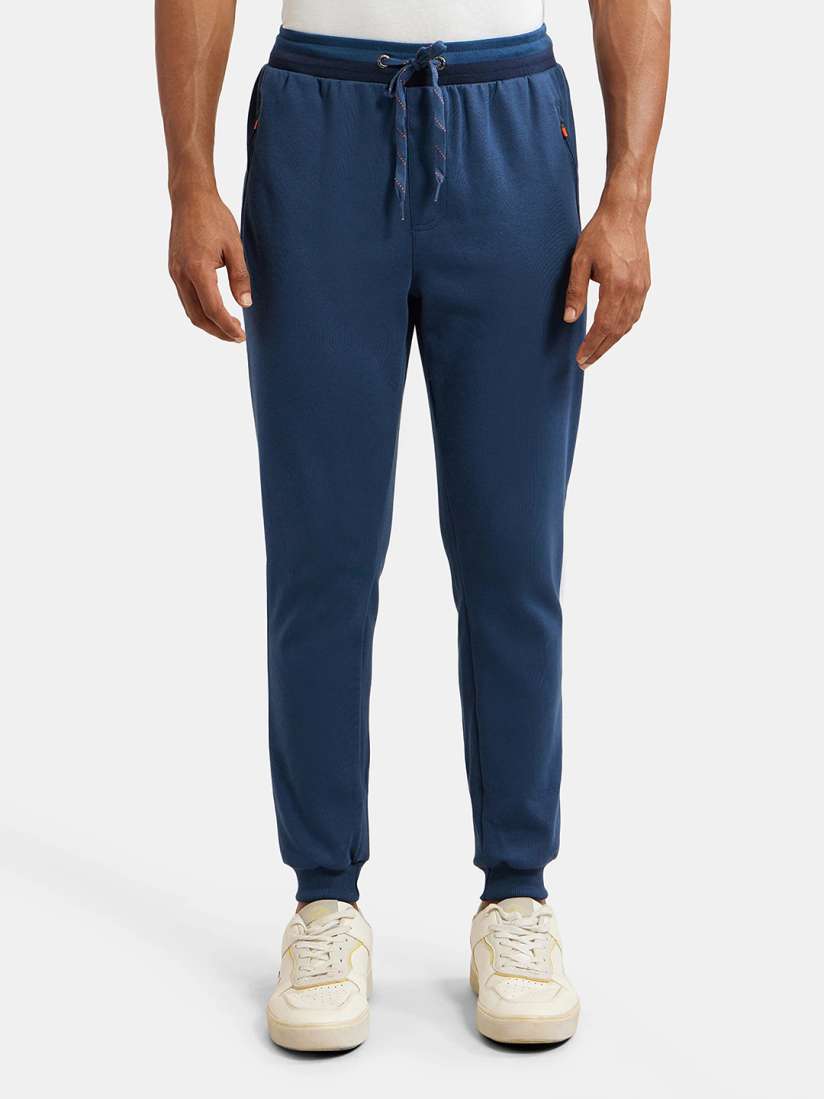 Buy Jockey Combed Cotton Rich Pique Slim Fit Jogger with Zipper Pockets AM05 Lounge Pants for Men 15658546 Myntra