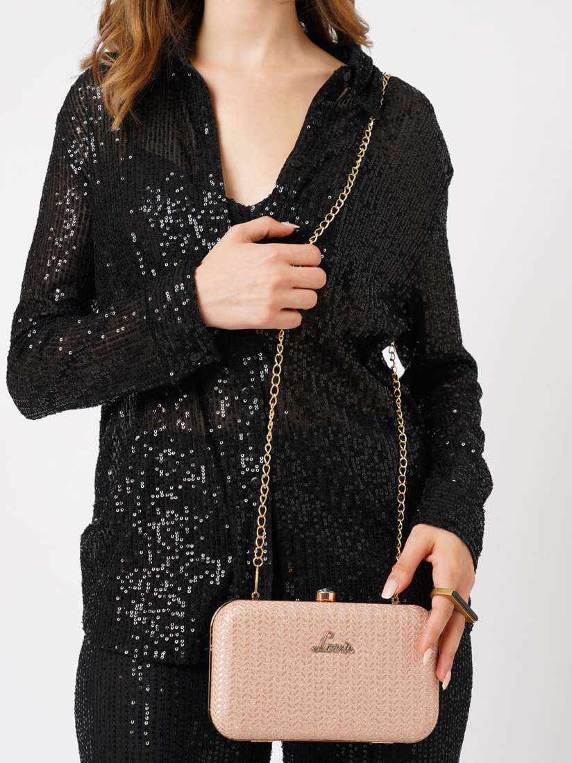 Buy Lavie Sparkle Framed Women Rose Pink Clutch Clutches for Women 15660676 Myntra