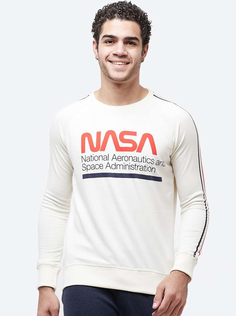 White nasa sweatshirt cheap