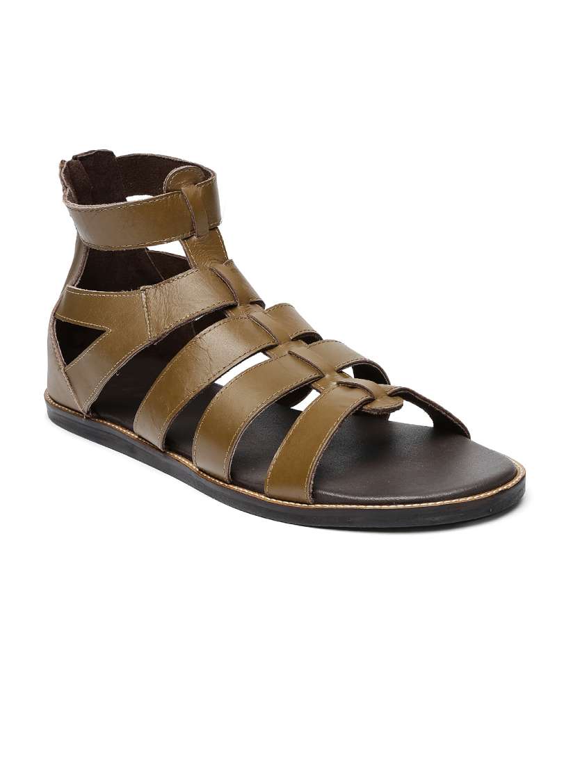 Buy Estd. 1977 Men Brown Leather Sandals Sandals for Men 1566604 Myntra