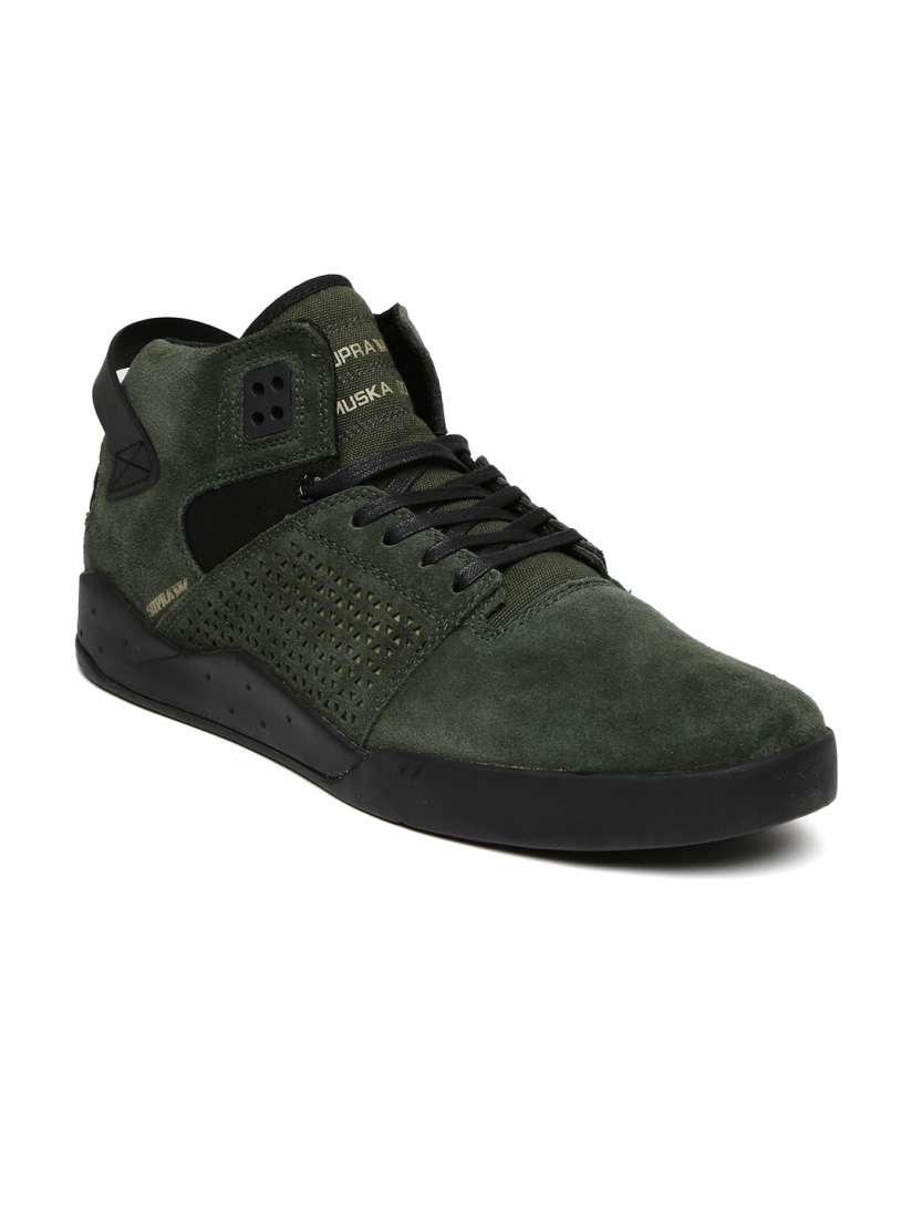 Buy Supra Men Green Textured Mid Top Sneakers Casual Shoes for Men 1566861 Myntra