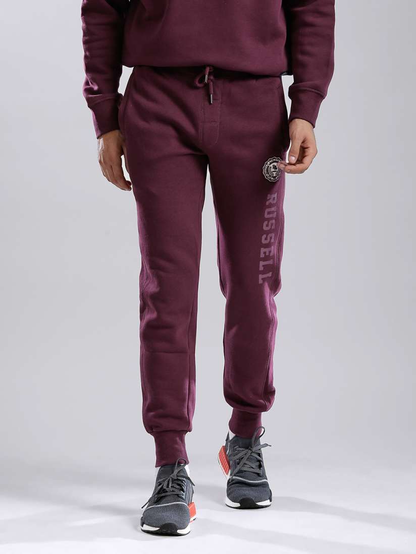 Buy Russell Athletic Wine Coloured Slim Fit Track Pants Track Pants for Men 1566894 Myntra