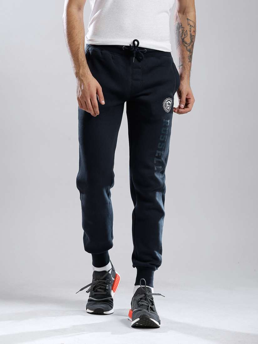 Buy Russell Athletic Navy Slim Fit Track Pants Track Pants for Men 1566896 Myntra