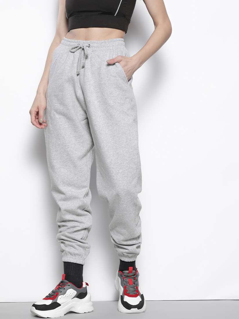 Buy Missguided Women Grey Melange Solid Joggers Trousers for Women 15673526 Myntra