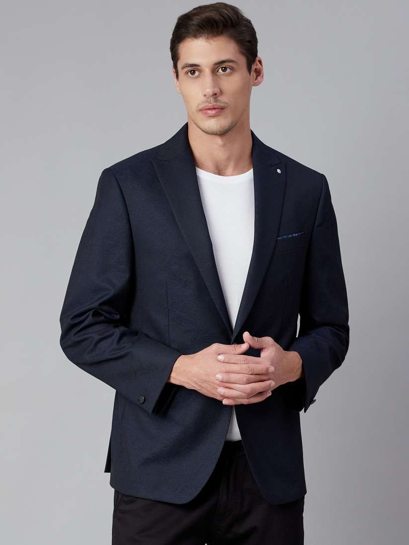 Buy Marks Spencer Men Navy Blue Solid Single Breasted Blazer Blazers for Men 15677254 Myntra