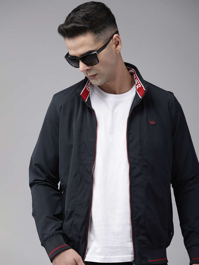 Buy SPYKAR Solid Stand Collar Bomber Jacket Jackets for Men 15678616 Myntra