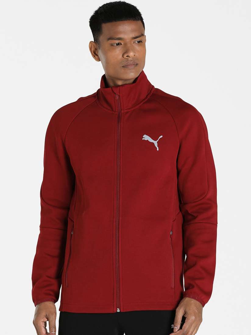 Buy Puma Men Red EVOSTRIPE Slim Fit Track Jacket Jackets for Men 15688100 Myntra